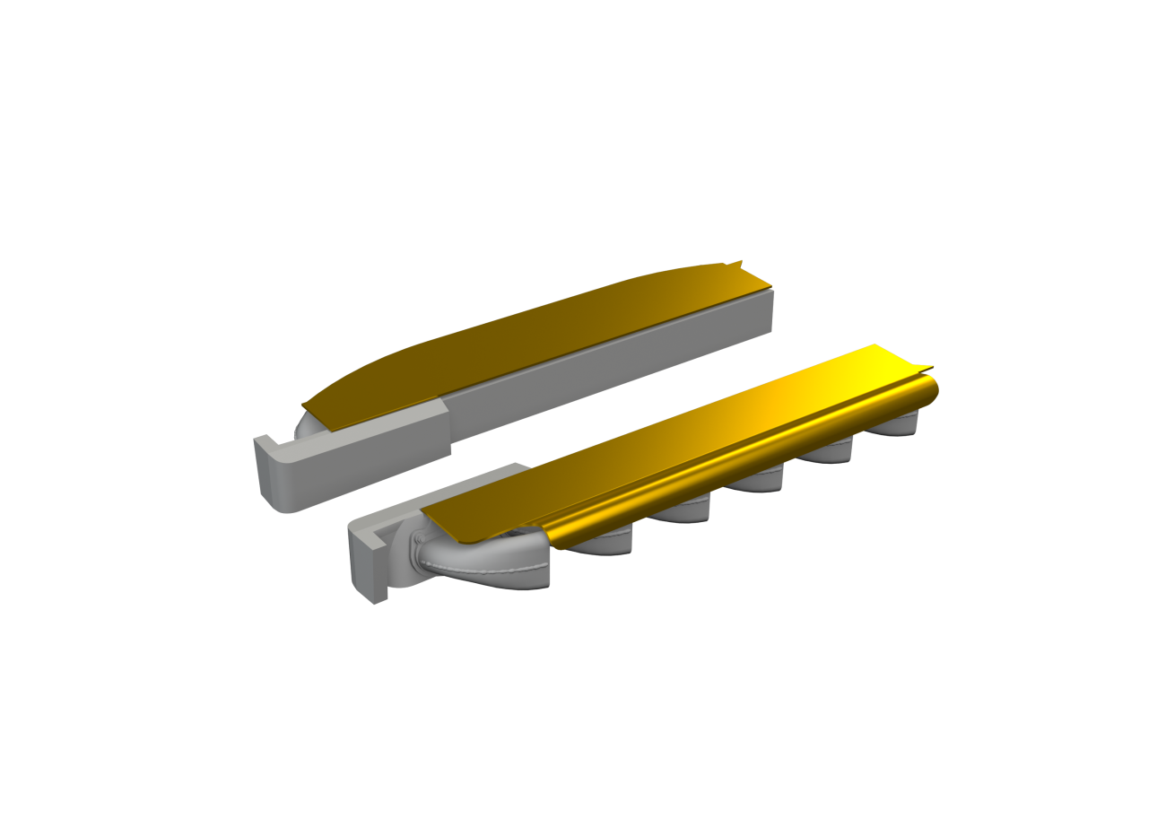 1:72 Bf-109F/G exhaust stacks 3D-printed