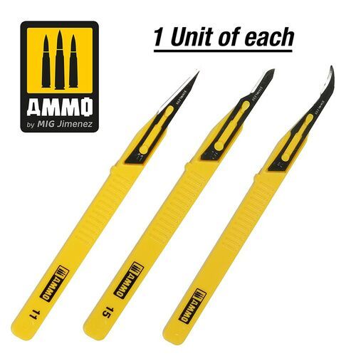 Mini Blade Set – 3 pcs. (1 Mini Blade Straight + 1 Mini Blade Curved + 1 Mini Blade Ripper)