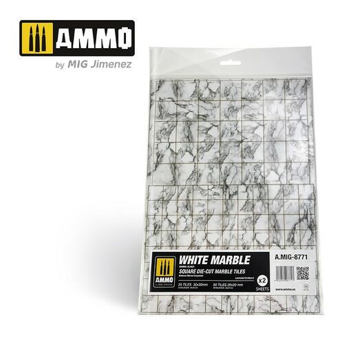 White Marble - Square Die-Cut Tiles