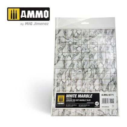 White Marble - Square Die-Cut Tiles
