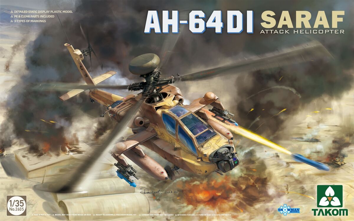 1:35 AH-64DI Saraf Attack Helicopter