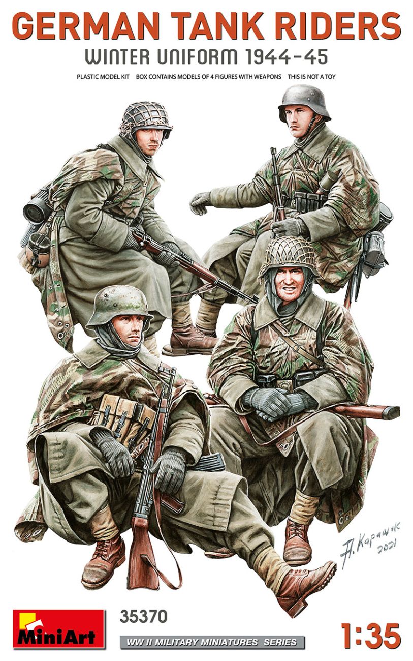 1:35 GERMAN TANK RIDERS. WINTER UNIFORM 1944-45
