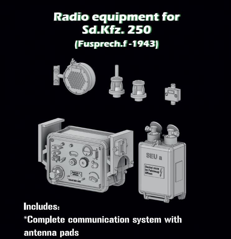 1:35 nRadio equipment for Sd.Kfz. 250 (Fusprech.f-1943)