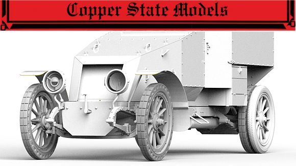 1:35 Ducasble Tyres for French Armored Car Model 1914