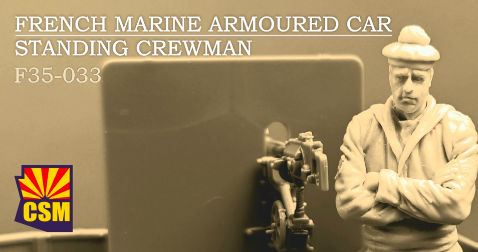 1:35 French Marine Armoured Car Standing Crewman
