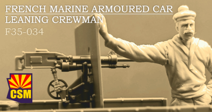 1:35 French Marine Armoured Car Leaning Crewman
