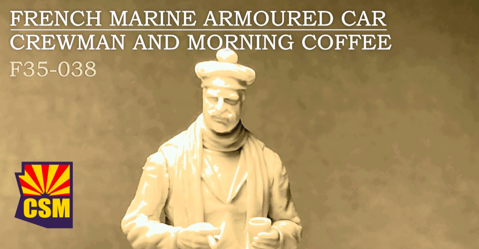 1:35 French Marine Armoured Car Crewman And Morning Coffee