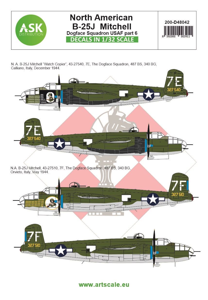 1:48 B-25J Mitchell part 6 - US Dogface Squadron 
