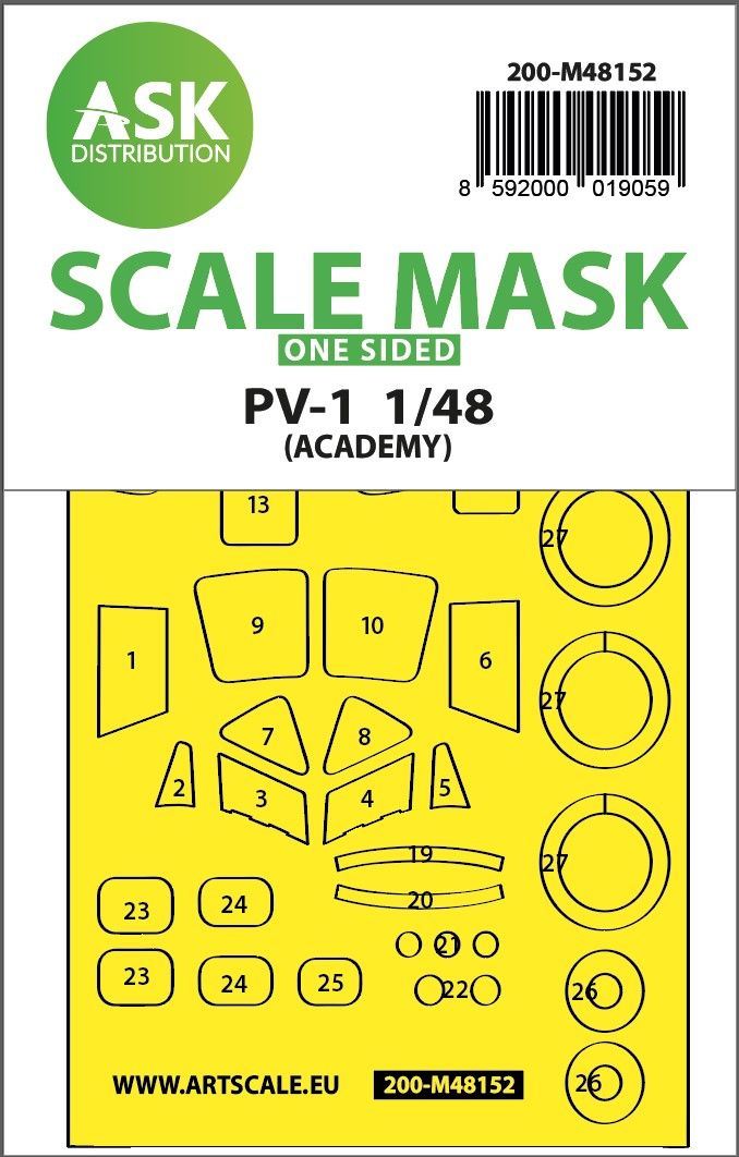 1:48 PV-1 Ventura one-sided express fit mask for Academy