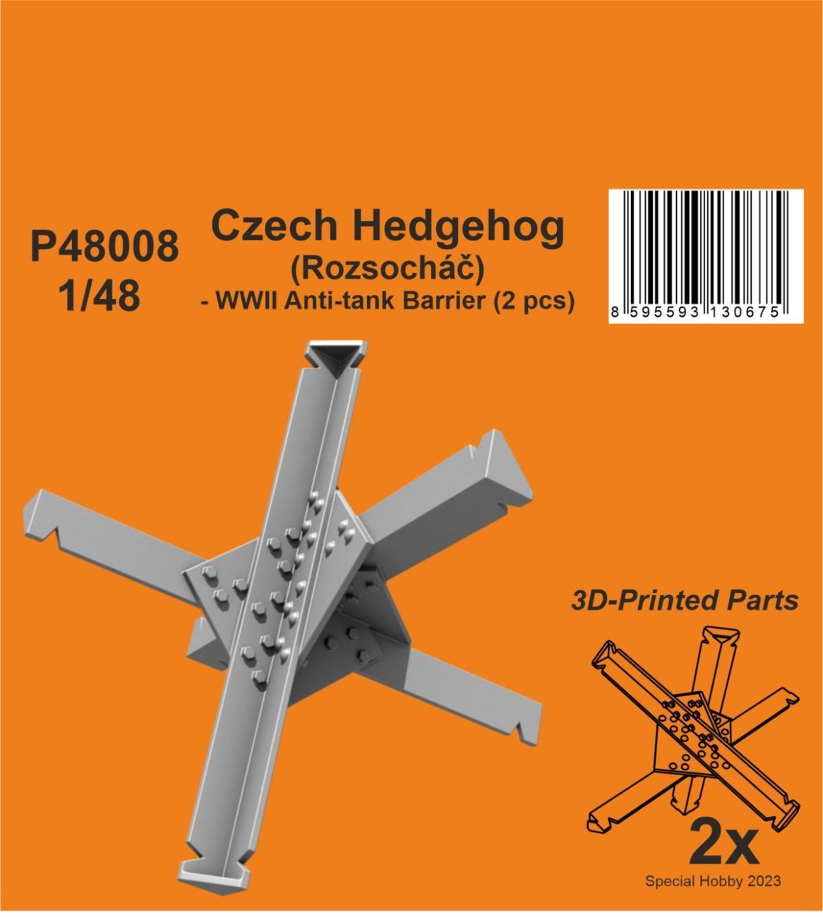 1:48 Czech Hedgehog (Rozsocháč) - WWII Anti-tank Barrier (2 pcs)