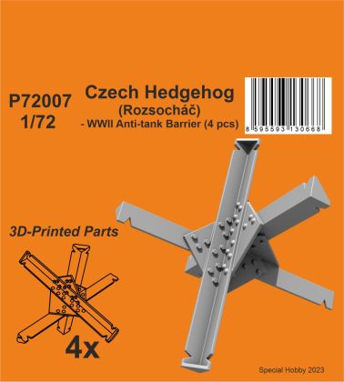 1:72 Czech Hedgehog (Rozsocháč) - WWII Anti-tank Barrier (6 pcs)