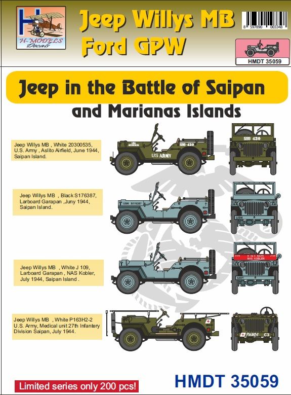 1:35 Jeep Willys MB Ford GPW - Jeep in the Battle of Saipan and Marianas Islands