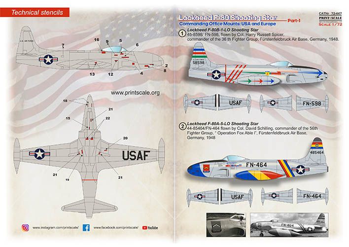 1:72 Lockheed F-80. USA & Europe Part 1