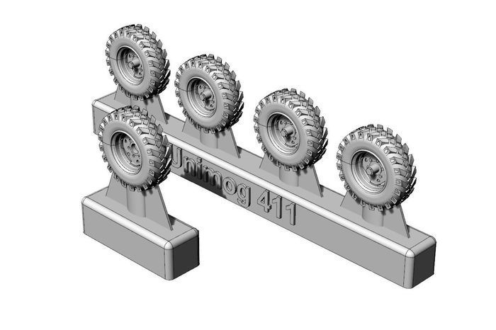 1:87 MB Unimog 411 wheels