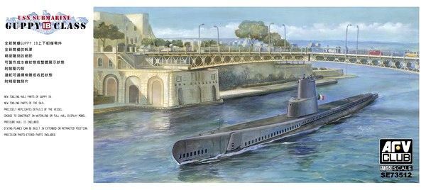 1:350 USN Submarine GUPPY IB Class