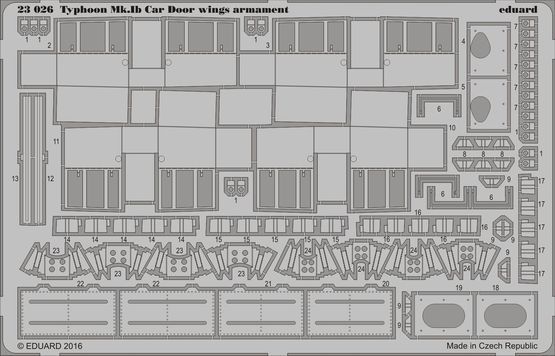 Typhoon Mk.Ib Car Door wings armament 1/24