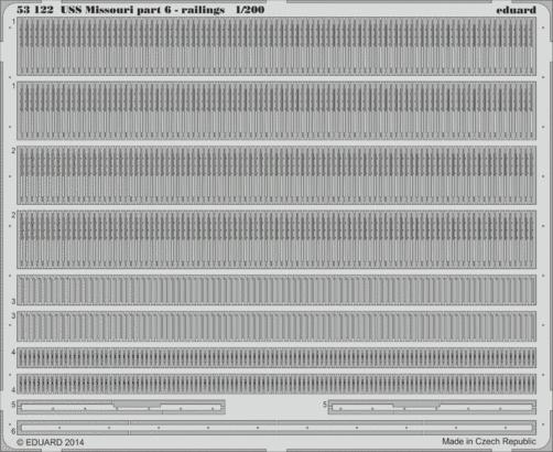 USS Missouri part 6 - railing  1/200