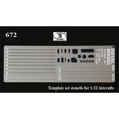 Template Set Stencils (for model aircrafts in 1/32 scales)