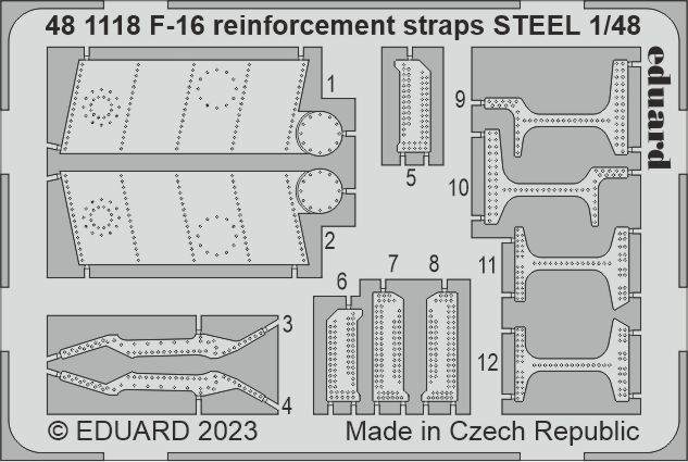 1:48 F-16D reinforcement straps STEEL