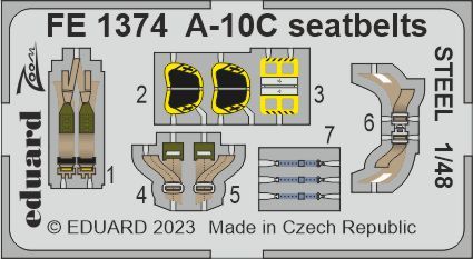 1:48 A-10C Thunderbolt II seatbelts STEEL