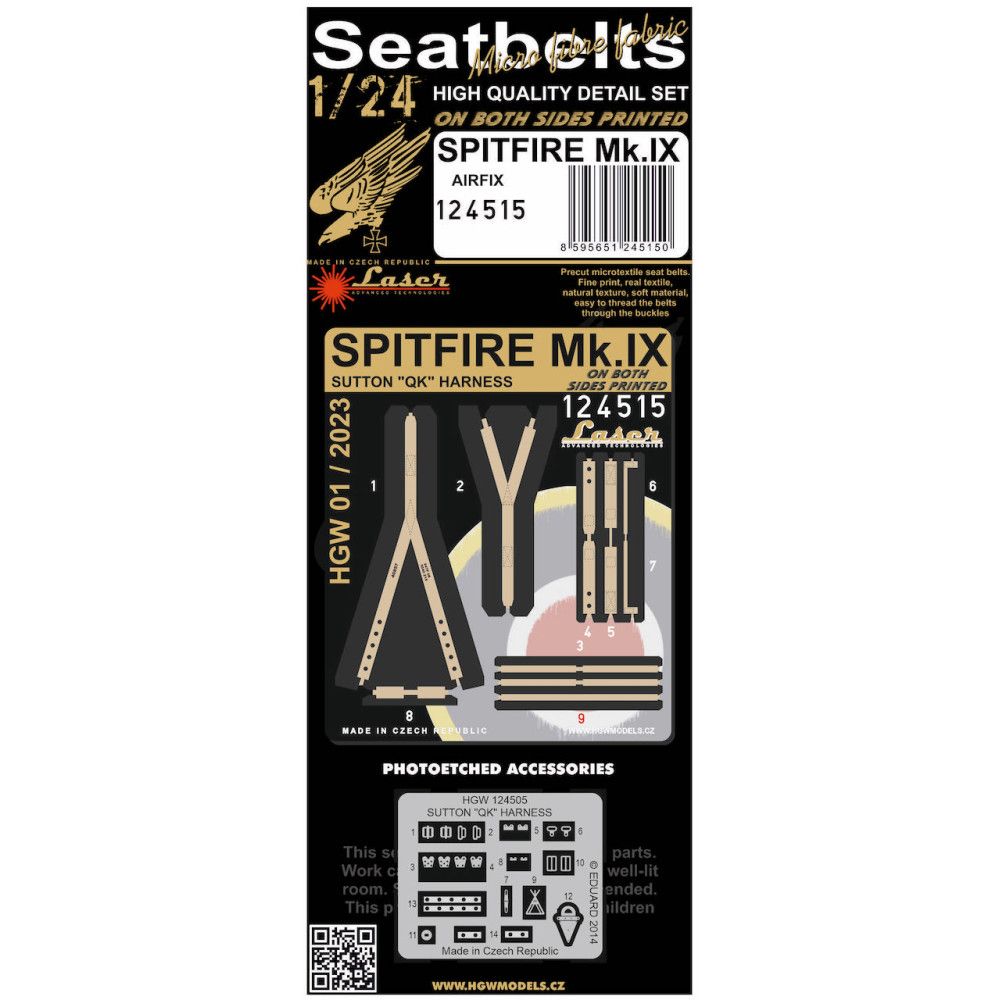 1:24 SPITFIRE MK.IX (AIRFIX) - PÁSY