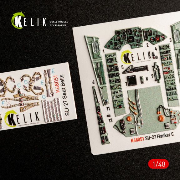 1:48 SU-27 FLANKER INTERIOR 3D DECALS FOR GWH KIT