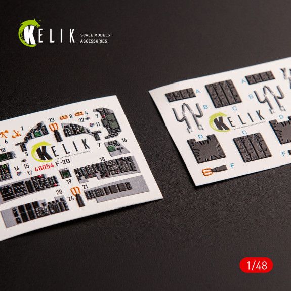 1:48 JASDF F-2B INTERIOR 3D DECALS FOR HASEGAWA KIT