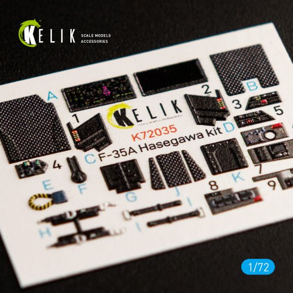 1:72 F-35A INTERIOR 3D DECALS FOR HASEGAWA KIT