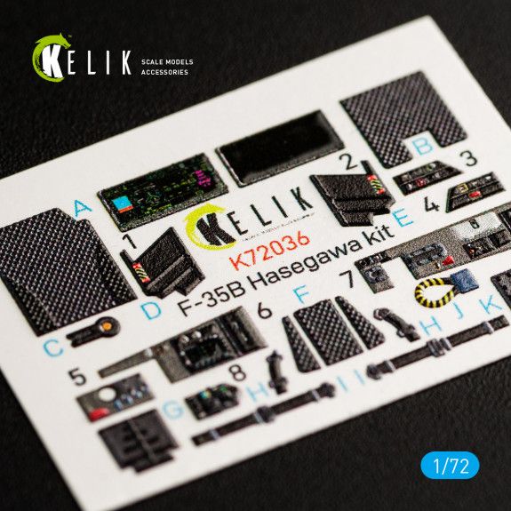 1:72 F-35B INTERIOR 3D DECALS FOR HASEGAWA KIT