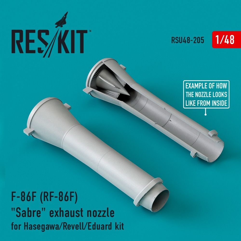 1:48 North-American F-86F (RF-86F) Sabre exhaust nozzles