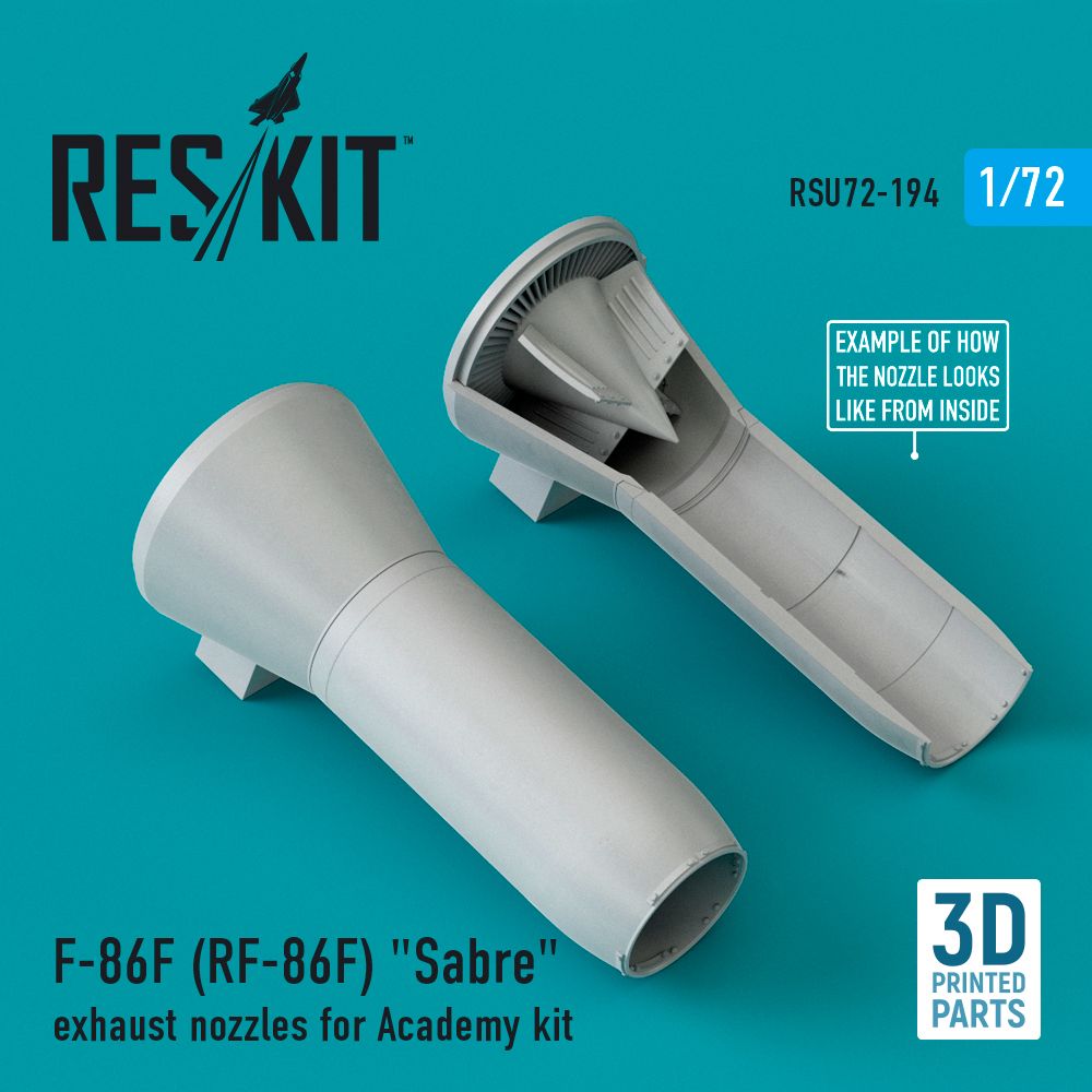 1:72 North-American F-86F (RF-86F) Sabre exhaust nozzles