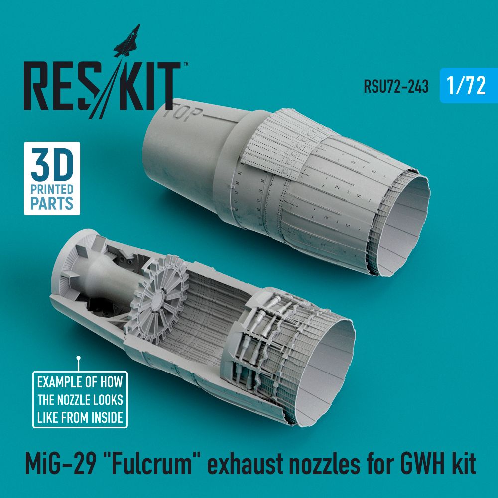 1:72 Mikoyan MiG-29 Fulcrum exhaust nozzles