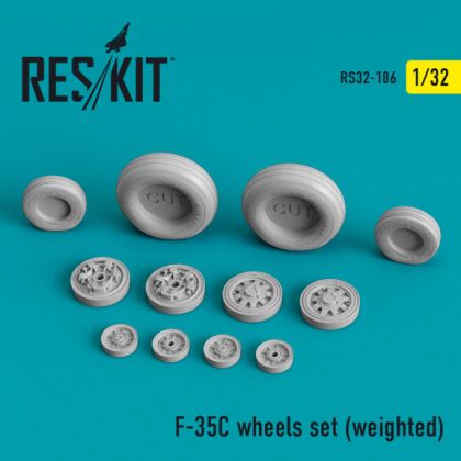 1:32 Lockheed-Martin F-35C Lightning II wheels set (weighted)