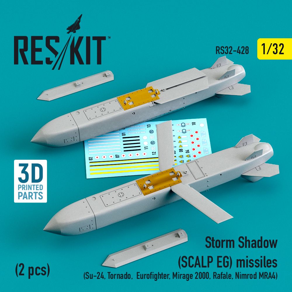 1:32 Storm Shadow (SCALP EG) missiles (2 pcs) (Su-24, Tornado, Eurofighter, Mirage 2000, Dassault Rafale, Nimrod MRA4)