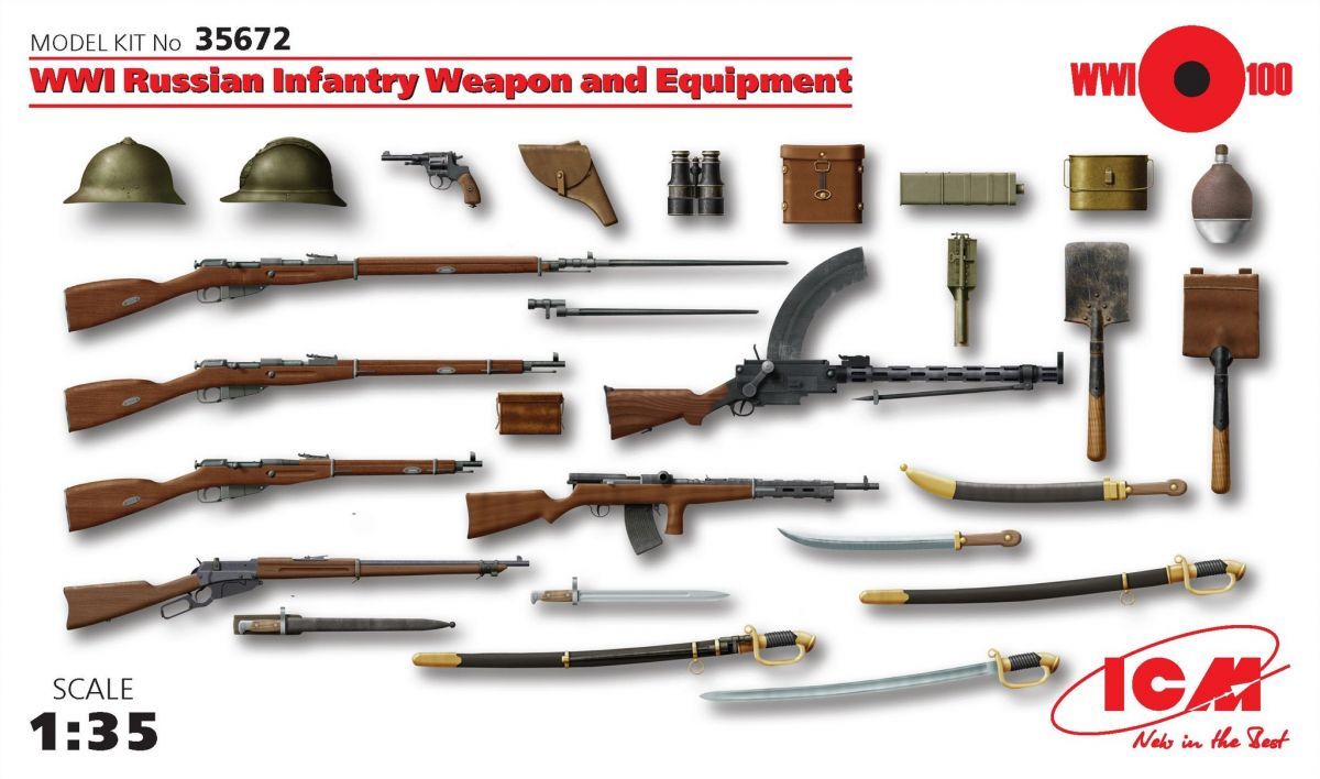 1:35 WWI Russian Infantry Weapon and Equipment