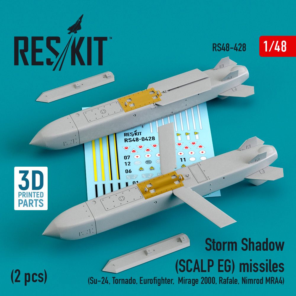 1:48 torm Shadow (SCALP EG) missiles (2 pcs) (Su-24, Tornado, Eurofighter, Mirage 2000, Dassault Rafale, Nimrod MRA4)