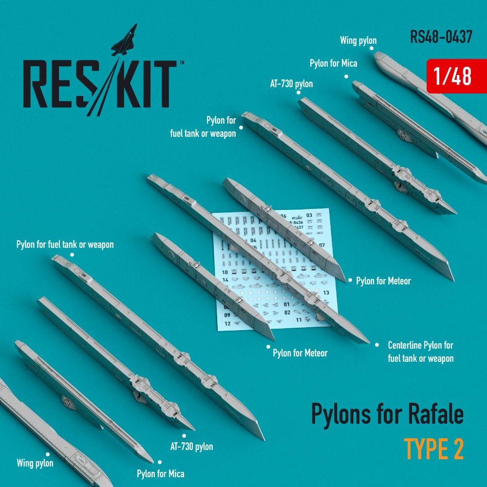 1:48 Pylons for Dassault Rafale type 2