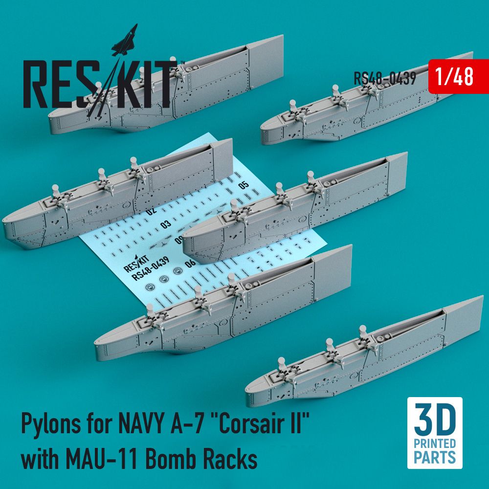 1:48 Pylons for NAVY Vought A-7 Corsair II with MAU-11 Bomb Racks