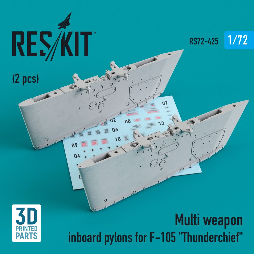 1:72 Multi weapon inboard pylons for Republic F-105 Thunderchief (2 pcs)