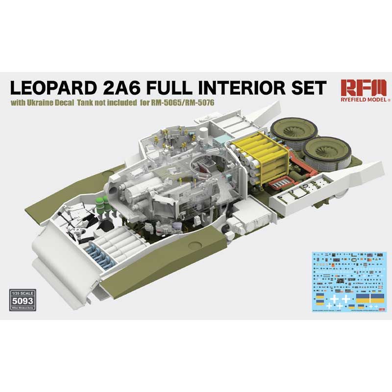 1:35 Leopard 2A6 full interior set with Ukraine decals