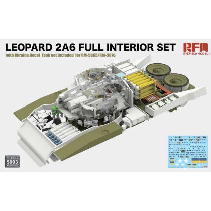 1:35 Leopard 2A6 full interior set with Ukraine decals