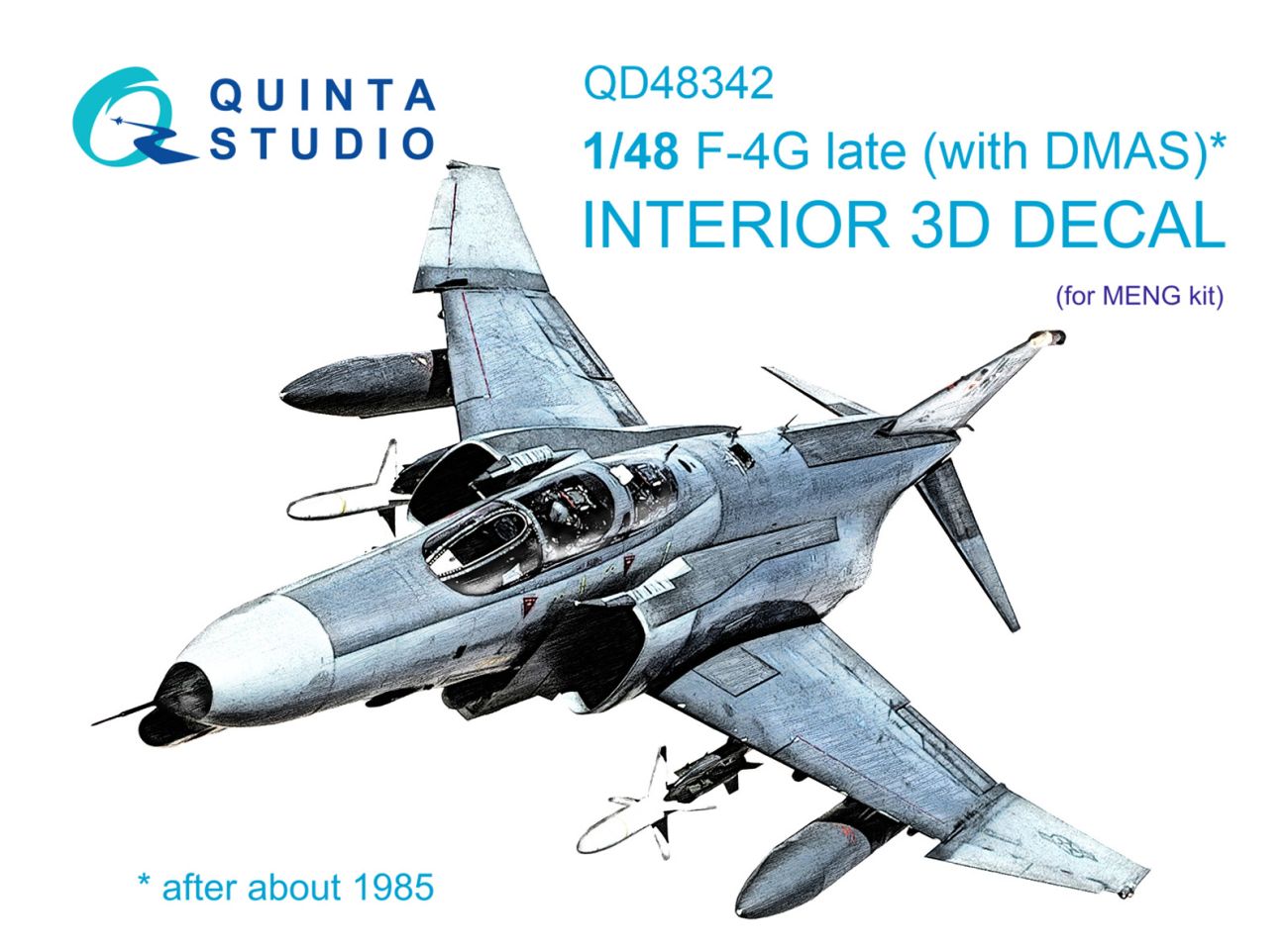 1:48 F-4G late 3D-Printed & coloured Interior on decal paper (Meng)