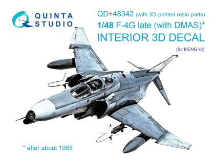 1:48 F-4G late 3D-Printed & coloured Interior on decal paper (Meng) (with 3D-printed resin parts)
