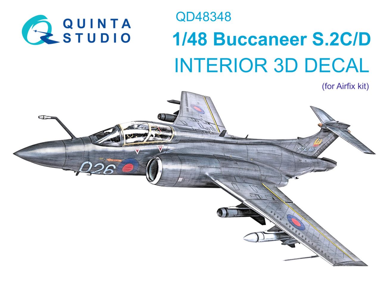 1:48 Buccaneer S.2C/D 3D-Printed & coloured Interior on decal paper (Airfix)