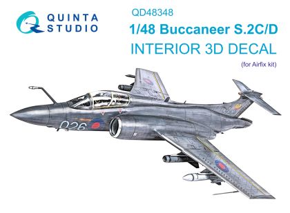 1:48 Buccaneer S.2C/D 3D-Printed & coloured Interior on decal paper (Airfix)
