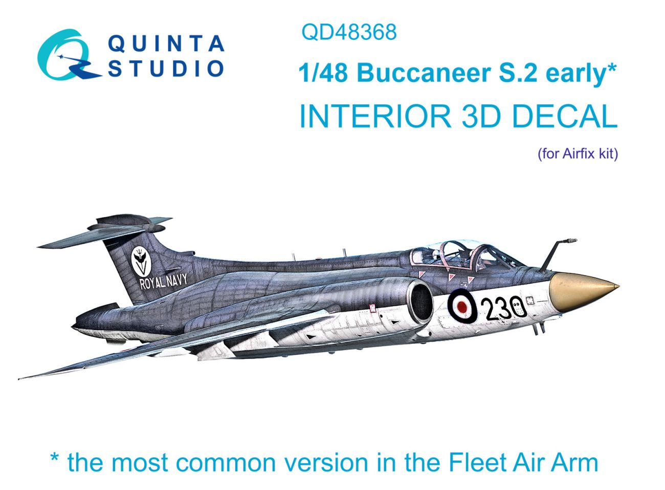 1:48 Buccaneer S.2 early 3D-Printed & coloured Interior on decal paper (Airfix)