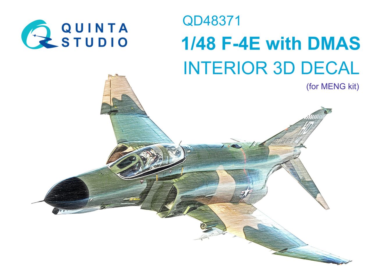 1:48 F-4E with DMAS 3D-Printed & coloured Interior on decal paper (Meng)