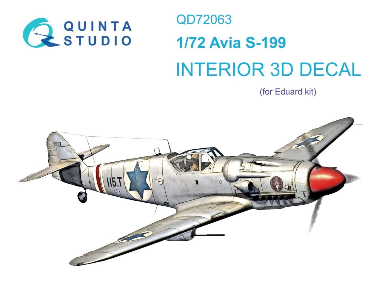 1:72 Avia S-199 3D-Printed & coloured Interior on decal paper (Eduard)