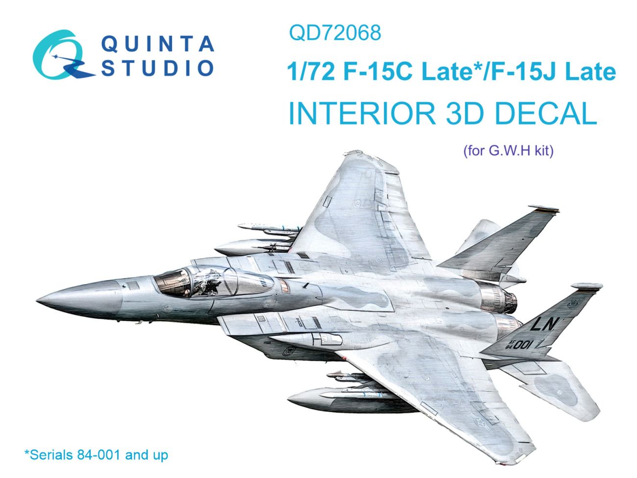 1:72 F-15C Late/F-15J Late 3D-Printed & coloured Interior on decal paper (GWH)
