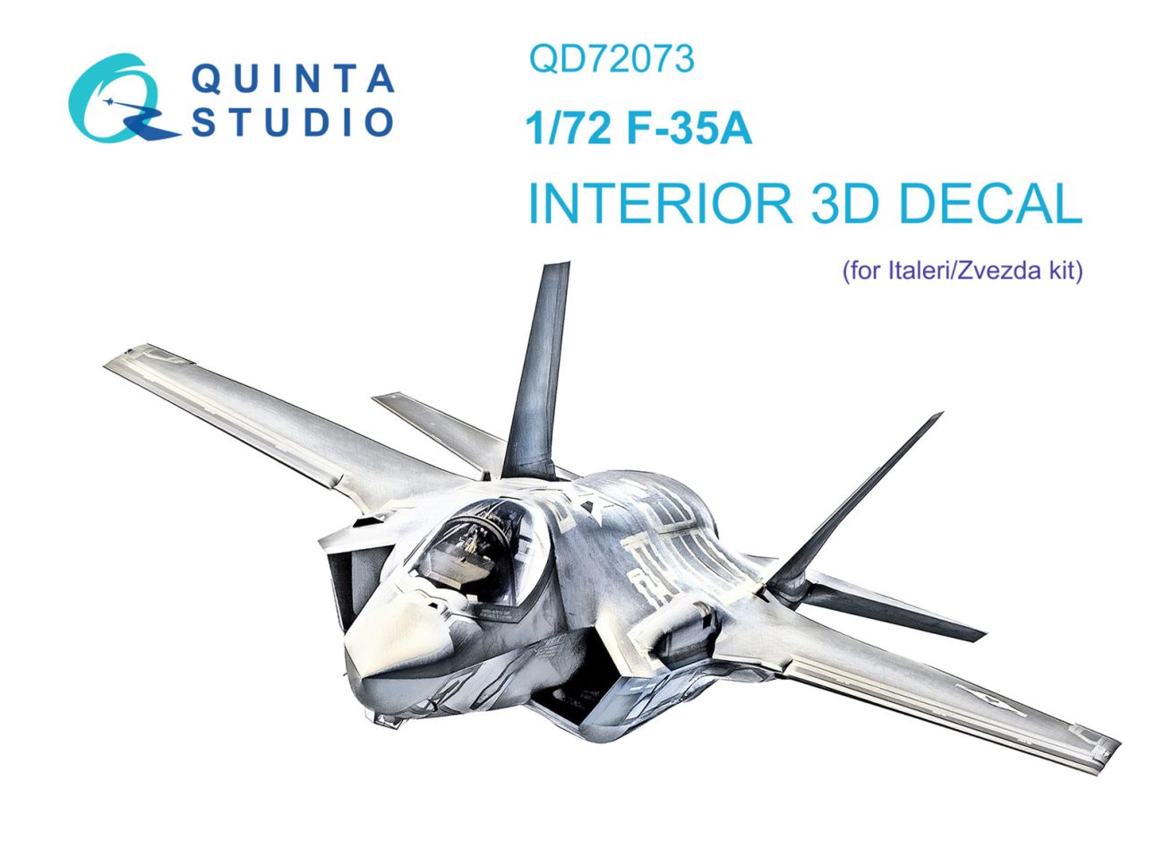 1:72 F-35A 3D-Printed & coloured Interior on decal paper (Italeri/Zvezda)